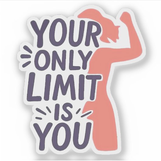 限界の強さやる気を起こさせる シール (正面)