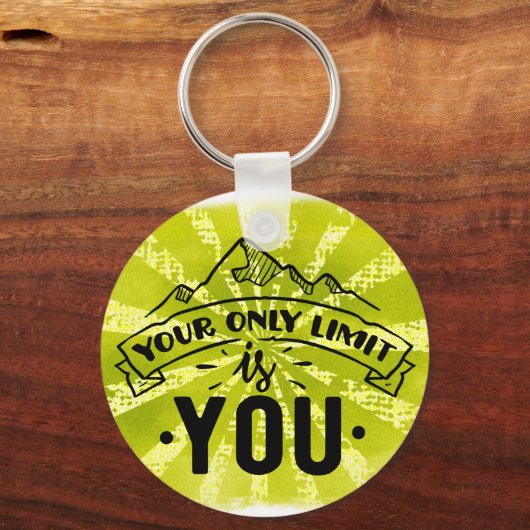 限界はあなたやる気を起こさせるだ感動的 キーホルダー (正面)