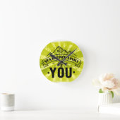 限界はあなたやる気を起こさせるだ感動的 ラウンド壁時計 (ホーム)