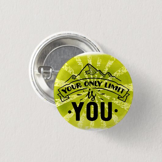 限界はあなたやる気を起こさせるだ感動的 缶バッジ (正面&裏面)