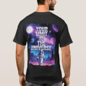 限界は宇宙だ - 宇宙飛行士のモチベーション Tシャツ (裏面)