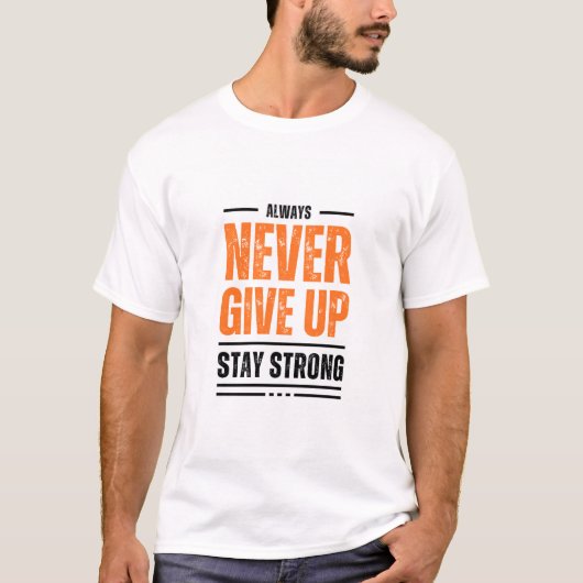 「限界を超えてプッシュ」 Tシャツ (正面)