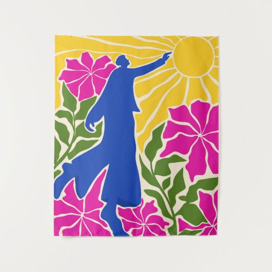 限界を超えて達する タペストリー (正面)