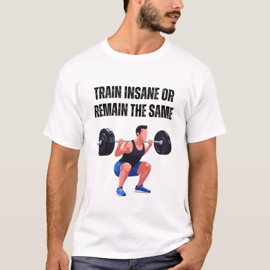 限界を超えろ、さもなくば停滞 Tシャツ (正面)