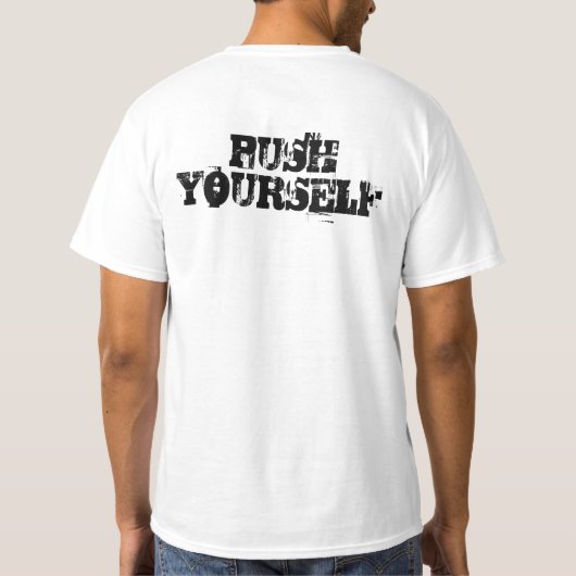 限界を超えろ 自分を追い込め Tシャツ (裏面)