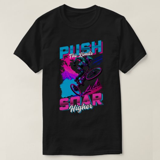 限界を高く押し上げるBMX Tシャツ (デザイン正面)