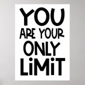 限界引用文ホワイトおやる気を起こさせる客様 ポスター (正面)