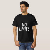 限界突破ジムモチベーションパーカー | フィットネス引用Tシャツ Tシャツ (正面フル)
