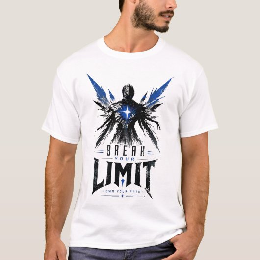 限界突破モチベーション グラフィック Tシャツ (正面)