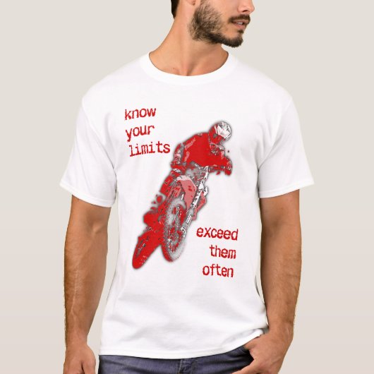 限界突破 ダートバイク モトクロス Tシャツ (正面)