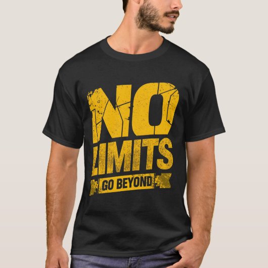 限界突破 – 勇気あるジムの名言 Tシャツ (正面)