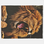 陛下のとどろき フリースブランケット (正面(横))