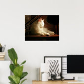 陛下は白猫のポスターをマティスと書いた ポスター (ホームオフィス)