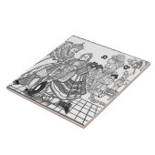 陛下チャールズ(1600-49年の) Princの到着 タイル (側面)