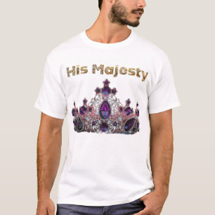 陛下 - ロイヤルパープルクラウン デザイン Tシャツ