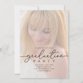 院生シンプルスタイリッシュモダン金ゴールドタイポグラフィ 招待状 (裏面)