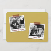 院生リボンはっきりしたタイポグラフィモダングラードパーティー 招待状 (裏面)