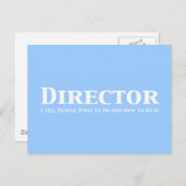 院長どうしたらいいかとか人に教えてやるよ ポストカード (正面/裏面)