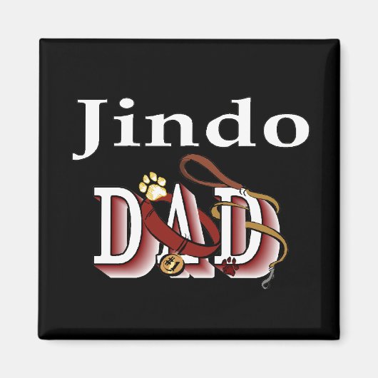 陣頭犬パパ磁石 マグネット (正面)