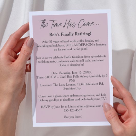 除おもしろい職パーティー 招待状