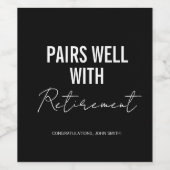 除おもしろい職 |ブラックワインラベル ワインラベル (シングルラベル)