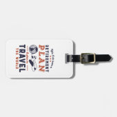 除おもしろい退職した外計画旅行アドベンチャー ラゲッジタグ (正面横)