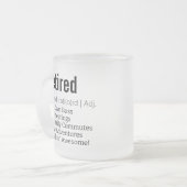 除おもしろい退職した外GAGの定義ギフト フロストグラスマグカップ (正面左)