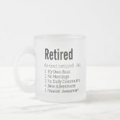 除おもしろい退職した外GAGの定義ギフト フロストグラスマグカップ (左)