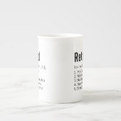 除おもしろい退職した外GAGの定義ギフト ボーンチャイナマグカップ (正面)