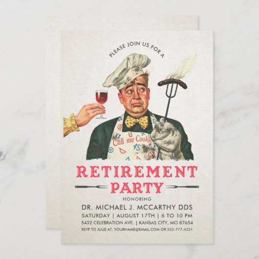 除おもしろい·売却パーティの招待状|ヴィンテージ 招待状 (正面/裏面)