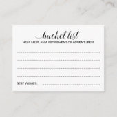 除エレガント外バケット一覧アイディアGuest Book アドバイスカード (正面)