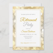 除エレガント外パーティー金ゴールド《写真》ぼけ味 招待状 (正面)