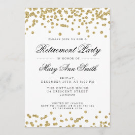 除エレガント·売却パーティー金ゴールドグリッター紙吹雪 招待状