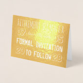 除カスタム去パーティー日付フォイルカードの保存 箔カード (正面)