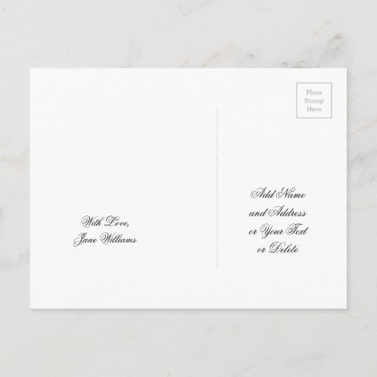 除カスタム·パーティーの日付を削減 案内ポストカード (裏面)