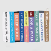 除パーソナライズされたおもしろい職ルールのユーモア ゴルフタオル (横)