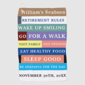 除パーソナライズされたおもしろい職ルールのユーモア ゴルフタオル (正面)