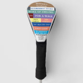 除パーソナライズされたおもしろい職ルールのユーモア ゴルフヘッドカバー (正面)