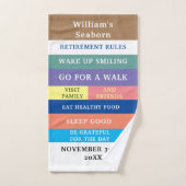 除パーソナライズされたおもしろい職ルールのユーモア バスタオルセット (ハンドタオル)