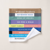 除パーソナライズされたおもしろい職ルールのユーモア バスタオルセット (ウォッシュタオル)