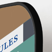 除パーソナライズされたおもしろい職ルールのユーモア ピックルボールラケット (左詳細)