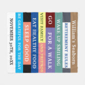 除パーソナライズされたおもしろい職ルールのユーモア フリースブランケット (正面(横))