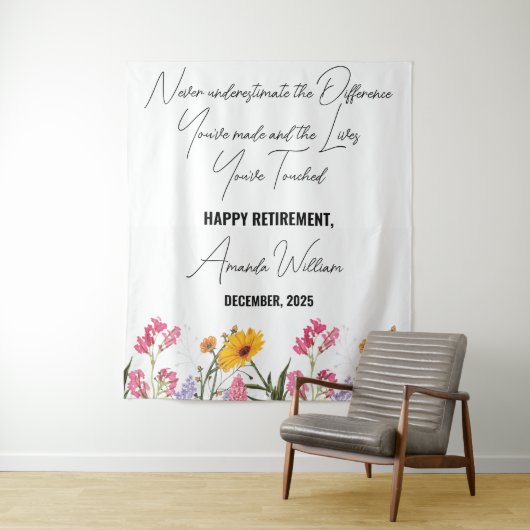 除パーソナライズされた去毛布の花カスタム贈り物 タペストリー (インサイチュ)