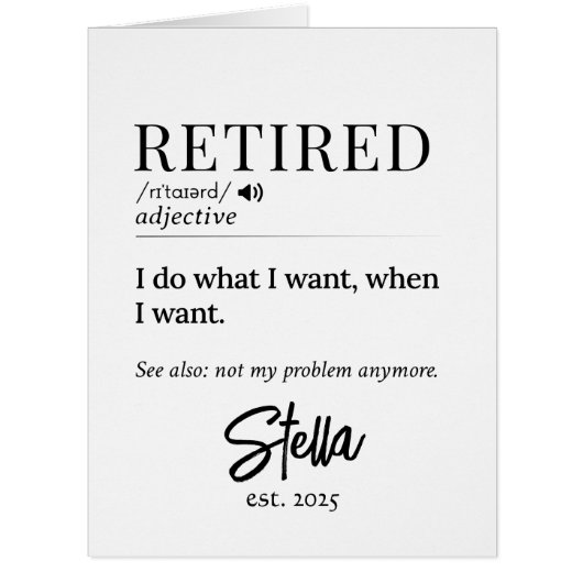 除パーソナライズされた外ギフト – 定退職した義 (正面)