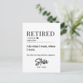 除パーソナライズされた外ギフト – 定退職した義 ポストカード (スタンド正面)