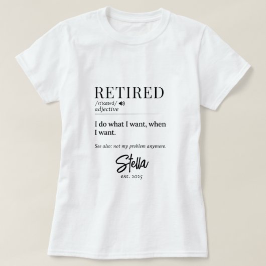 除パーソナライズされた外ギフト – 定退職した義 Tシャツ (デザイン正面)