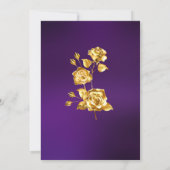 除フォーマルエレガント外紫金ゴールドパーティー 招待状 (裏面)