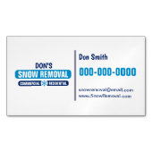 除モダン雪用磁気プロファイルカード マグネット名刺 (正面)