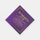 除企業の外エレガント紫金ゴールド スタンダードランチョンナプキン (角)