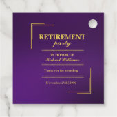 除企業の外エレガント紫金ゴールド フェイバータグ (裏面)